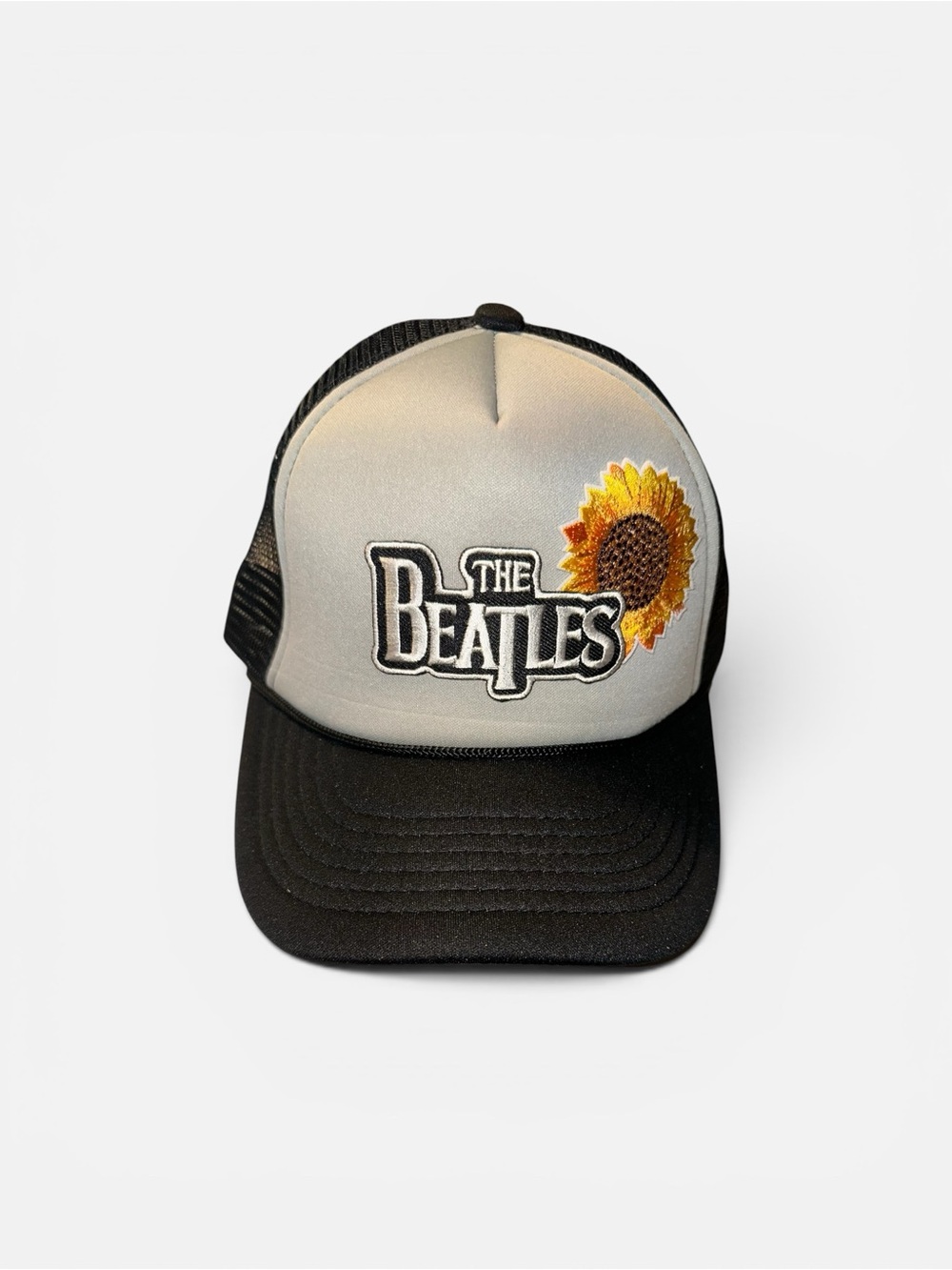 The Beatles Black & Cream Sunflower Patch Trucker Hat